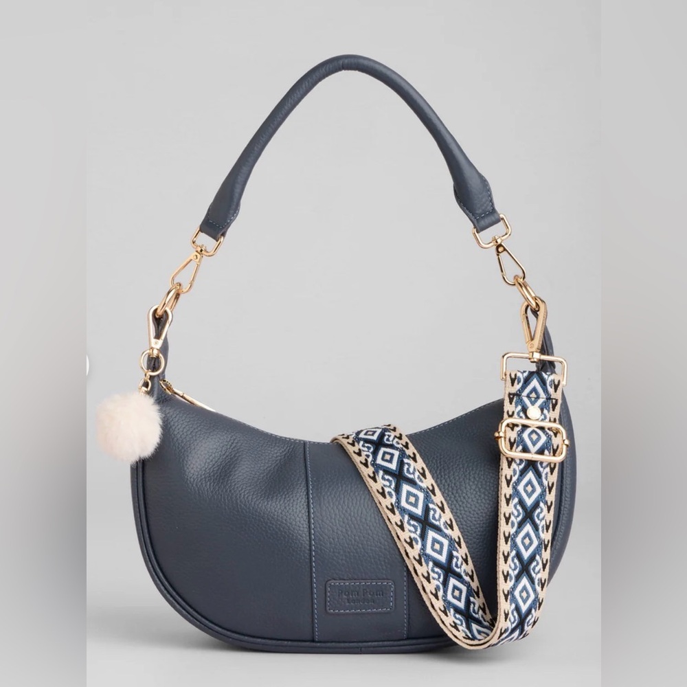 Pompom London Sutton Sling Bag Blue